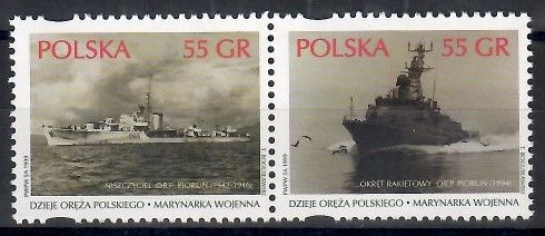 Znaczek Polska 1999 Mi 3742-3743 Fi 3594-3595 Czyste **
