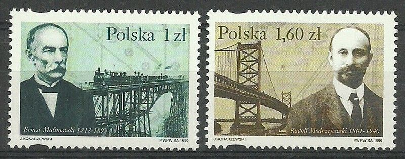 Znaczek Polska 1999 Mi 3746-3747 Fi 3598-3599 Czyste **