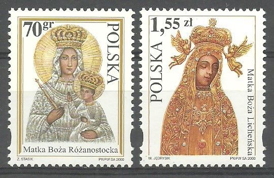 Znaczek Polska 2000 Mi 3850-3851 Fi 3702-3703 Czyste **