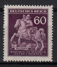 Znaczek Czechy i Morawy 1943 Mi 113 Z podlepką *