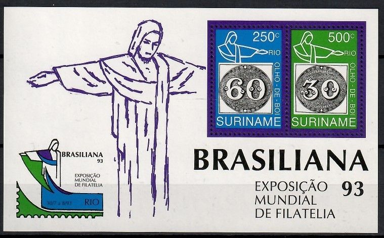 Znaczek Surinam 1993 Mi bl 60 Czyste **