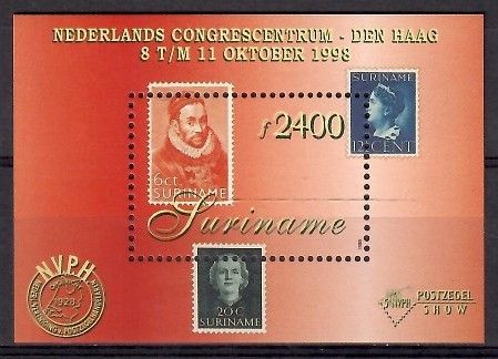 Znaczek Surinam 1998 Mi bl 74 Czyste **