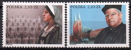 Znaczek Polska 2004 Mi 4097-4098 Fi 3947-3948 Czyste **