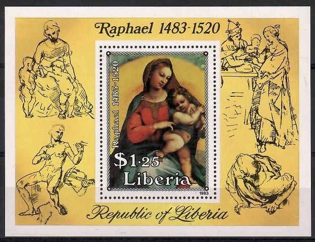 Znaczek Liberia 1983 Mi bl 105 Czyste **