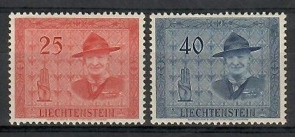 Znaczek Liechtenstein 1953 Mi 317-318 Czyste **