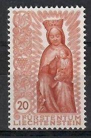 Znaczek Liechtenstein 1954