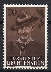Znaczek Liechtenstein 1957 Mi 361 Czyste **