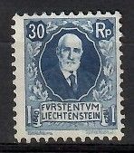 Znaczek Liechtenstein 1925