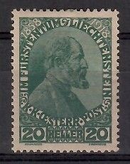 Znaczek Liechtenstein 1918