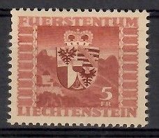 Znaczek Liechtenstein 1947 Mi 252 Z podlepką *