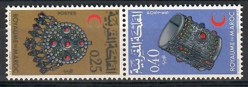 Znaczek Maroko 1968 Mi 620-621 Czyste **