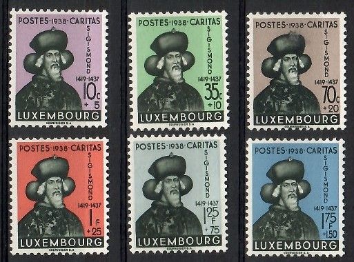 Znaczek Luksemburg 1938 Mi 315-320 Czyste **