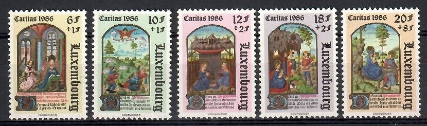 Znaczek Luksemburg 1986 Mi 1163-1167 Czyste **