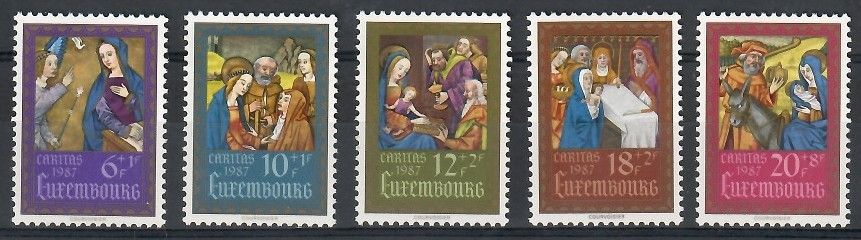 Znaczek Luksemburg 1987 Mi 1185-1189 Czyste **