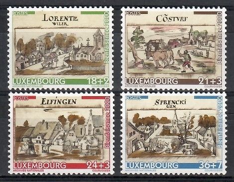 Znaczek Luksemburg 2000 Mi 1518-1521 Czyste **