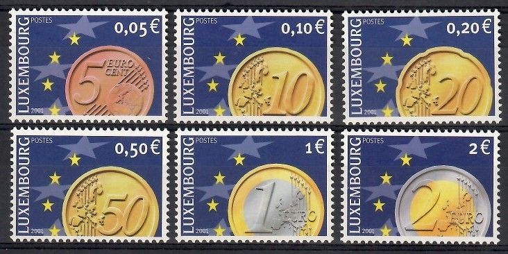 Znaczek Luksemburg 2001 Mi 1544-1549 Czyste **