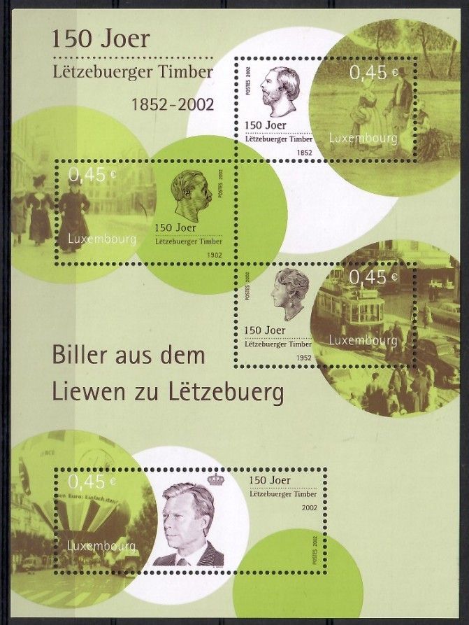Znaczek Luksemburg 2002 Mi bl 19 Czyste **