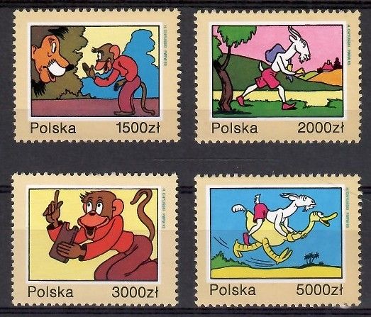 Znaczek Polska 1993 Mi 3452-3455 Fi 3304-3307 Czyste **