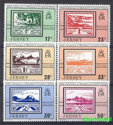 Znaczek Jersey 1993 Mi 624-629 Czyste **