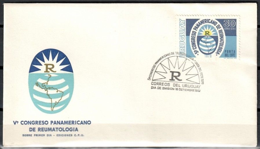Znaczek Urugwaj 1970 Mi 1180 FDC