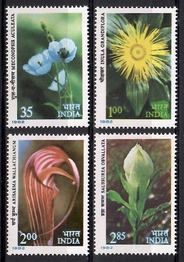 Znaczek Indie 1982 Mi 908-911 Czyste **
