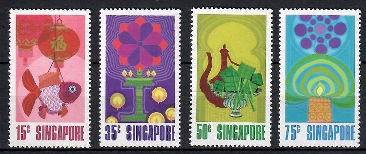 Znaczek Singapur 1972 Mi 160-163 Czyste **