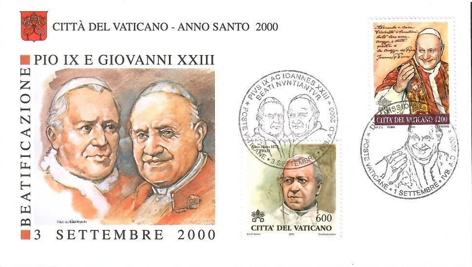 Znaczek Watykan 2000 Mi 1352+1330 FDC