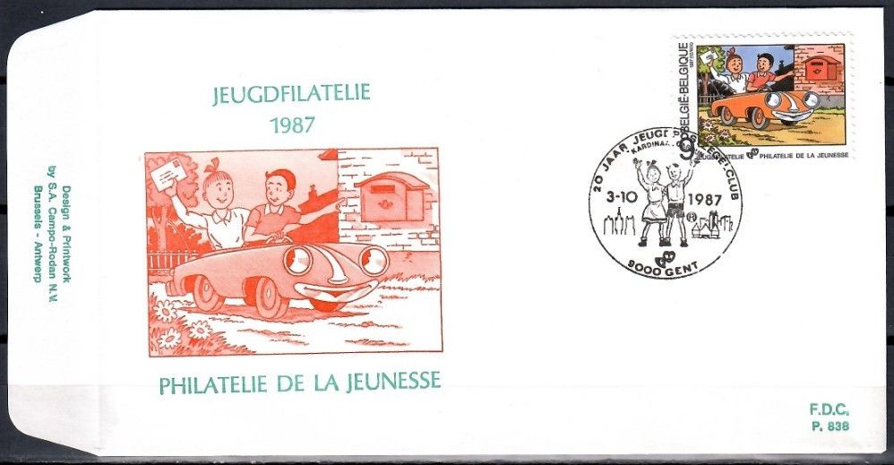 Znaczek Belgia 1987