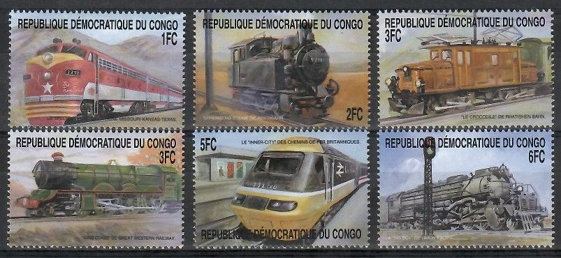 Znaczek Kongo Kinszasa / Zair 2001 Mi 1533-1538 Czyste **