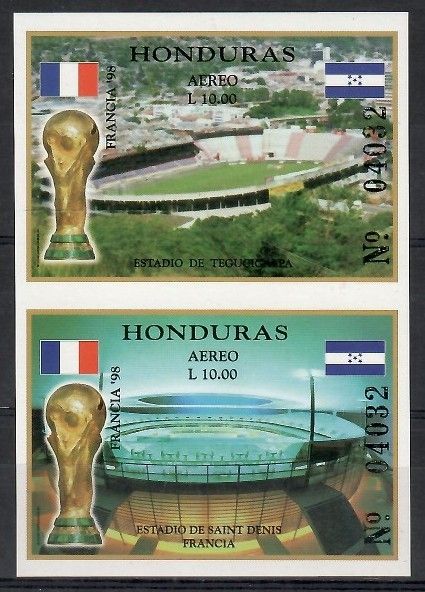 Znaczek Honduras 1998 Mi bl par 61-62B Czyste **
