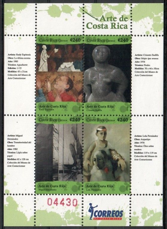 Znaczek Kostaryka 2008 Mi bl 28 Czyste **
