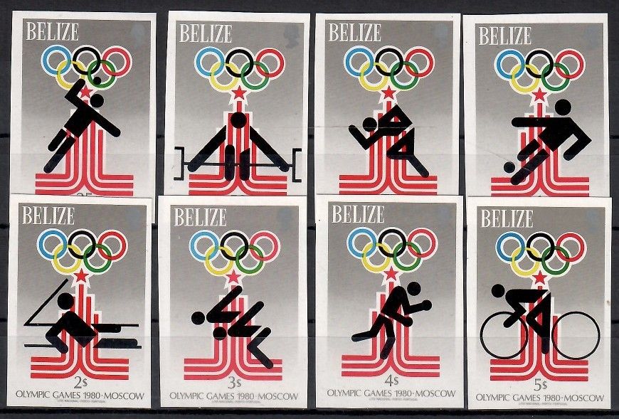 Znaczek Belize 1979 Mi 432-439B Czyste **