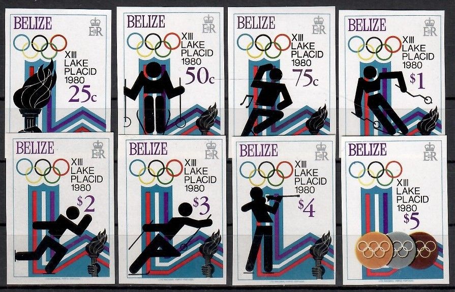 Znaczek Belize 1979 Mi 443-450B Czyste **