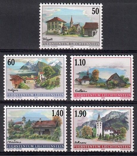 Znaczek Liechtenstein 2000 Mi 1229-1233 Czyste **