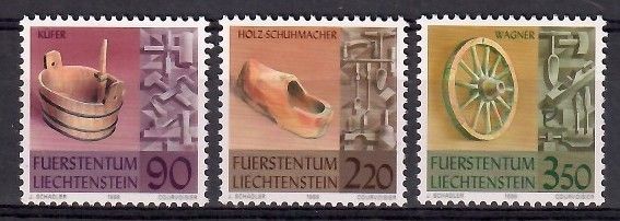 Znaczek Liechtenstein 1998 Mi 1180-1182 Czyste **