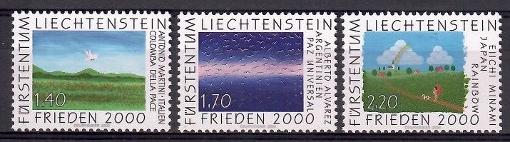 Znaczek Liechtenstein 2000 Mi 1238-1240 Czyste **