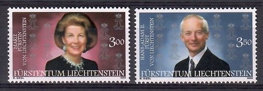 Znaczek Liechtenstein 2002 Mi 1292-1293 Czyste **