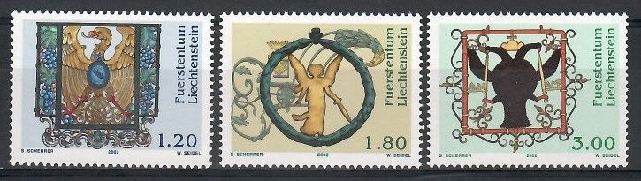 Znaczek Liechtenstein 2002 Mi 1307-1309 Czyste **
