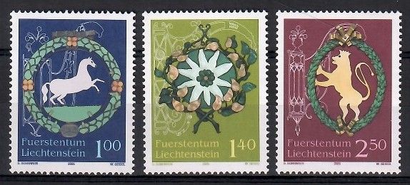 Znaczek Liechtenstein 2005 Mi 1377-1379 Czyste **
