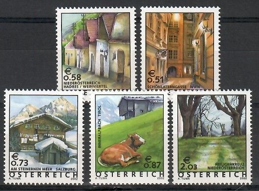 Znaczek Austria 2002 Mi 2363-2367 Czyste **