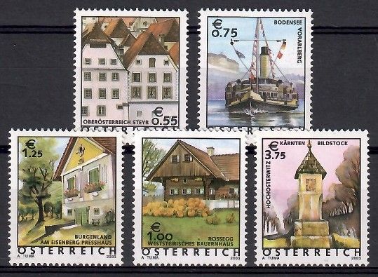 Znaczek Austria 2003 Mi 2415-2419 Czyste **