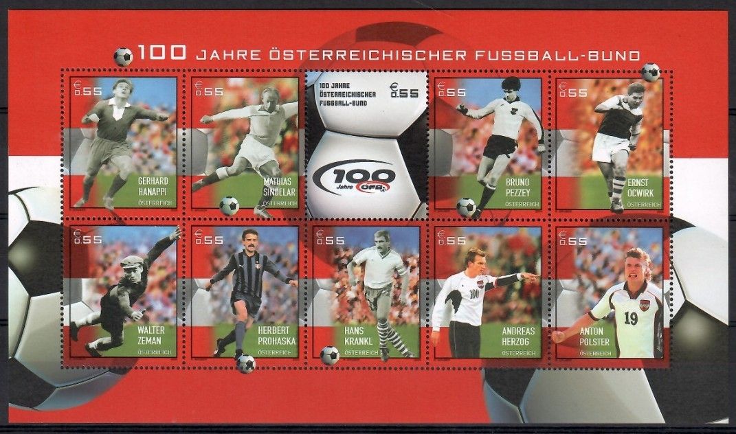 Znaczek Austria 2004 Mi ark 2460-2469 Czyste **