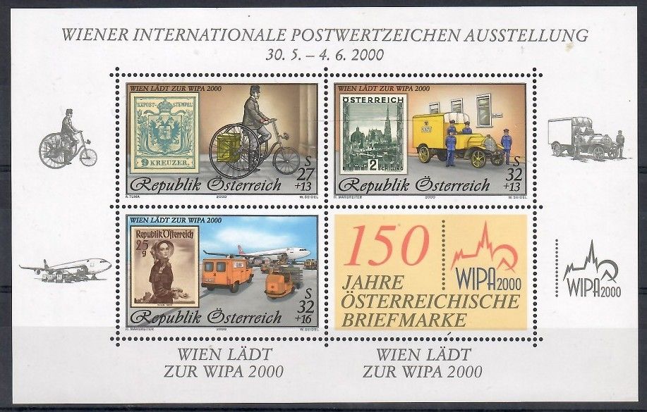 Znaczek Austria 2000 Mi bl 14 Czyste **