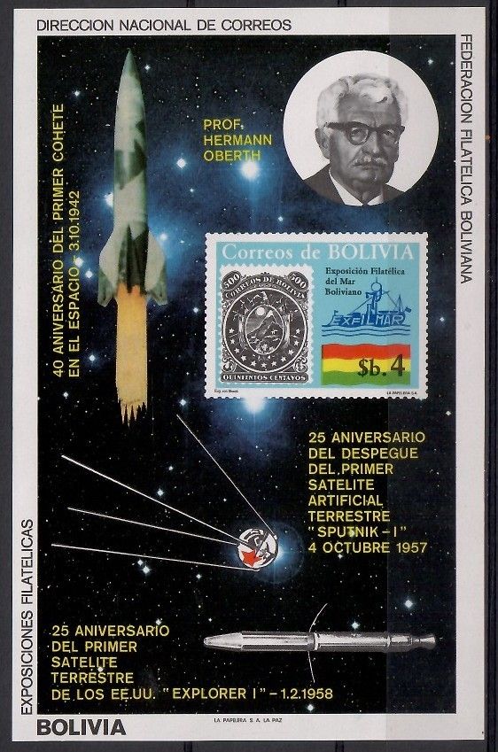Znaczek Boliwia 1982 Mi bl 130 Czyste **