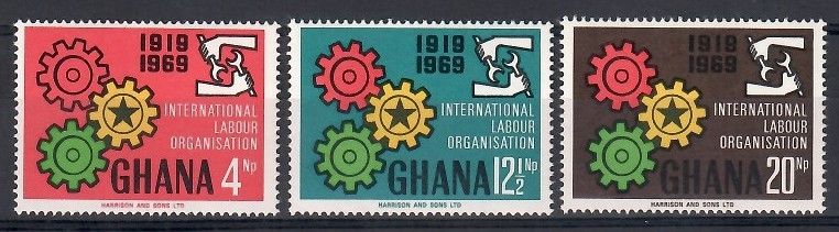 Znaczek Ghana 1970 Mi 386-388 Czyste **