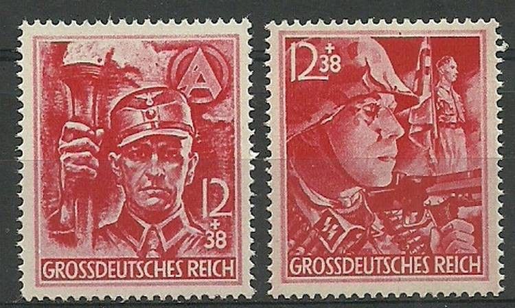 Znaczek Deutsches Reich / III Rzesza 1945 Mi 909-910 Czyste **
