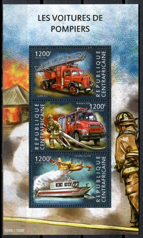 Znaczek Republika Środkowoafrykańska 2015 Mi ark 5521-5523 Czyste **