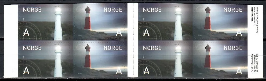 Znaczek  Norwegia 2005 Mi mh 1546-1547 Czyste **