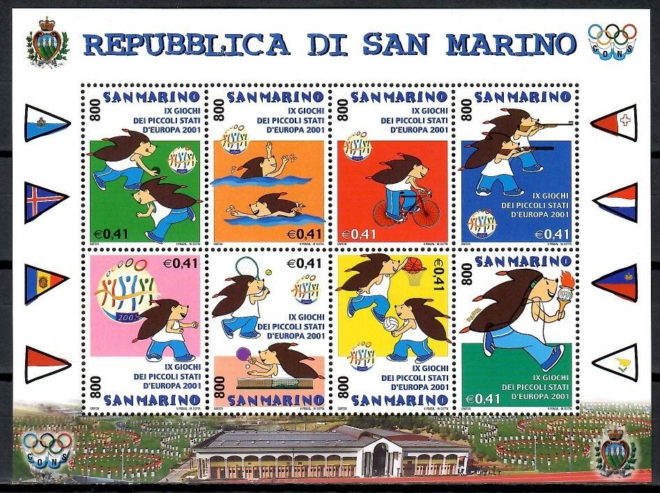 Znaczek San Marino 2001 Mi ark 1958-1965 Czyste **