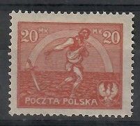 Znaczek Polska 1921 Mi 160 Fi 127 Czyste **
